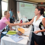 Natalie Beauchamp collecting her prize for Women’s Longest Drive.